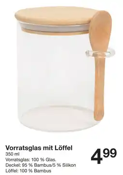 Zeeman Vorratsglas mit Löffel Angebot