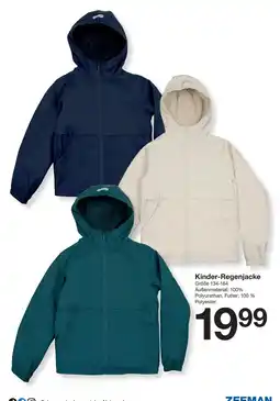 Zeeman Kinder-Regenjacke Angebot