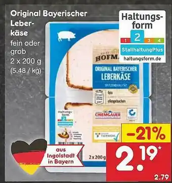 Netto Marken-Discount Original Bayerischer Leberkäse Hofmaier Angebot