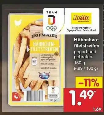 Netto Marken-Discount Hähnchen-filetstreifen Angebot