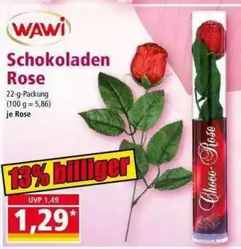 Norma Wawi Schokoladen Rose Angebot