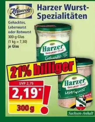 Norma Kennecke Harzer Wurst-spezialitäten Angebot