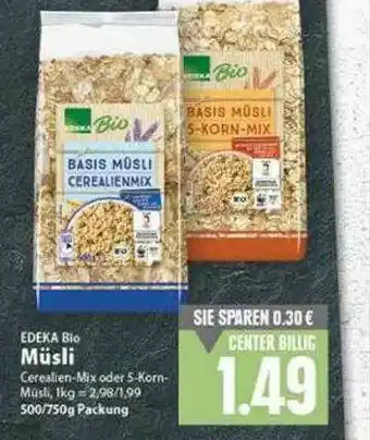 E-Center Edeka Bio Müsli Angebot