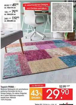 Zurbrüggen Teppich PRIMA Angebot