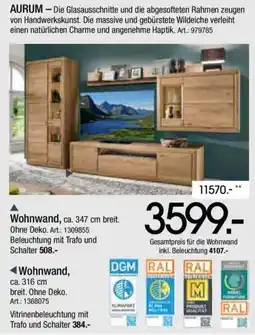 Zurbrüggen AURUM Wohnwand Angebot