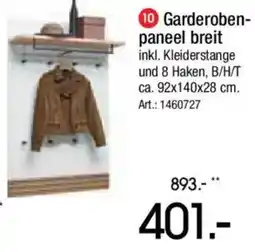 Zurbrüggen Garderobenpaneel breit Angebot