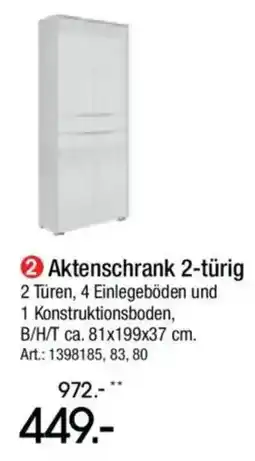 Zurbrüggen Aktenschrank 2-türig Angebot