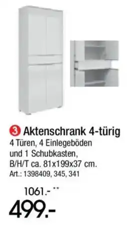 Zurbrüggen Aktenschrank 4-türig Angebot