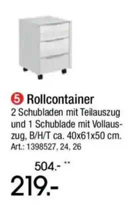 Zurbrüggen Rollcontainer Angebot
