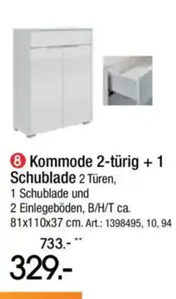Zurbrüggen Kommode 2-türig + 1 Schublade Angebot