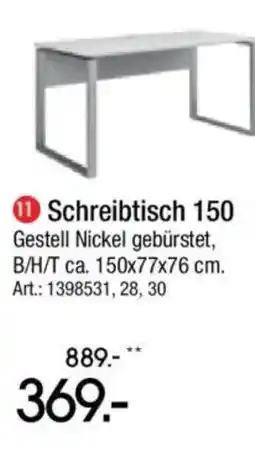 Zurbrüggen Schreibtisch 150 Angebot
