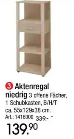 Zurbrüggen Aktenregal niedrig Angebot