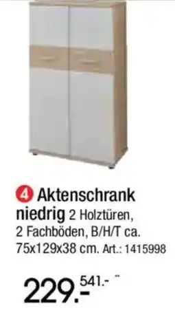 Zurbrüggen Akte schrank niedrig Angebot
