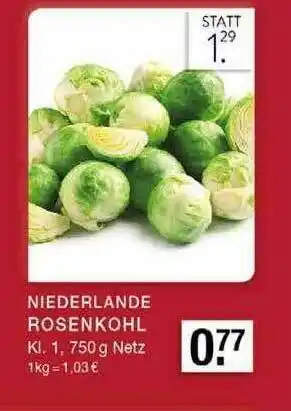 Edeka Zurheide Niederlande Rosenkohl Angebot