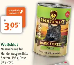 Fressnapf Wolfsblut Nassnahrung für Hunde. Angebot