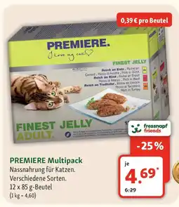 Fressnapf PREMIERE Multipack Nassnahrung für Katzen. Angebot