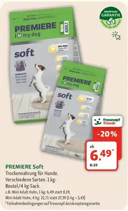 Fressnapf PREMIERE Soft Trockennahrung für Hunde. Angebot