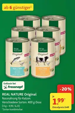 Fressnapf REAL NATURE Original Nassnahrung für Katzen. Angebot