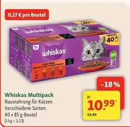Fressnapf Whiskas Multipack Nassnahrung für Katzen. Angebot