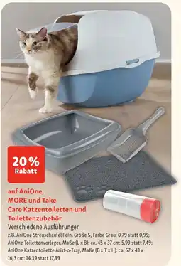 Fressnapf auf Anione, MORE und Take Care Katzentoiletten und Toilettenzubehör Angebot