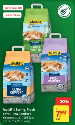 Fressnapf MultiFit Spring, Fresh oder Ultra Comfort Klumpstreu. Angebot
