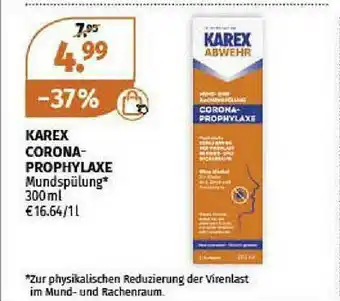 Müller Karex Corona Prophylaxe Mundspülung Angebot