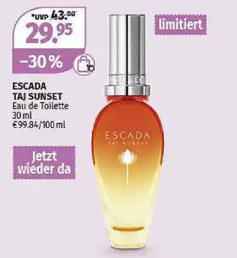 Müller Escada Taj Sunset Eau De Toilette Angebot