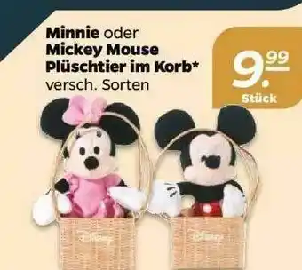 NETTO Minnie Oder Mickey Mouse Plüschtier Im Korb Angebot