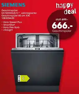 Möbel Martin Siemens Geschirrspüler SX73HX03UE/C Angebot