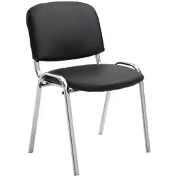 Netto Marken-Discount CLP Stapelstuhl Ken I Konferenzstuhl Mit Kunstleder-Bezug I Metall In Chrom-Optik Angebot