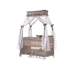 Netto Marken-Discount Chipolino Reisebett Palace, Baldachin Moskitonetz zwei Ebenen Wickelauflage beige/braun Angebot