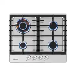 Netto Marken-Discount Ignito 4 Zonen Gaskochfeld 4-flammig Sabaf-Brenner Edelstahl silber Silber 4 Brenner Angebot
