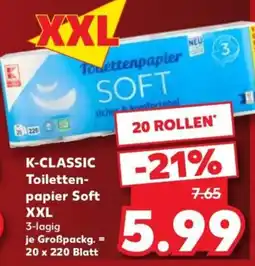 Kaufland K-CLASSIC Toilettenpapier Soft XXL Angebot