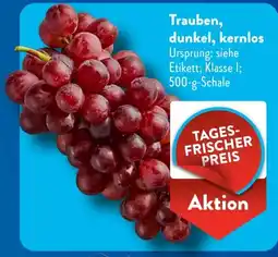Aldi Süd Trauben, dunkel, kernlos Angebot
