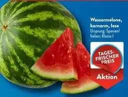 Aldi Süd Wassermelone, kernarm, lose Angebot