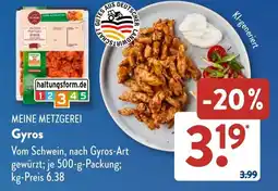 Aldi Süd MEINE METZGEREI Gyros Angebot