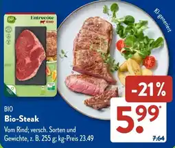 Aldi Süd Entrecôte Bio-Steak Angebot