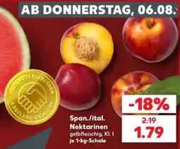 Kaufland Span./ital. Nektarinen gelbfleischig, Kl. I Angebot