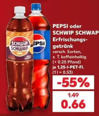 PEPSI oder SCHWIP SCHWAP Erfrischungsgetränk