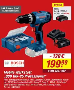 toom Baumarkt BOSCH Mobile Werkstatt „GSB 18V-25 Professional“ Angebot