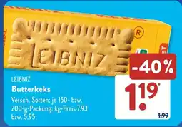 Aldi Süd LEIBNIZ Butterkeks Angebot