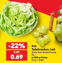 Kaufland Ital. Tafeltrauben, hell Angebot