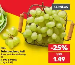 Kaufland Ital. Tafeltrauben, hell Angebot