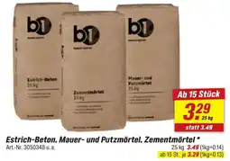 toom Baumarkt b1 Estrich-Beton, Mauer- und Putzmörtel, Zementmörtel Angebot