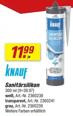 toom Baumarkt knauf Sanitärsilikon Angebot