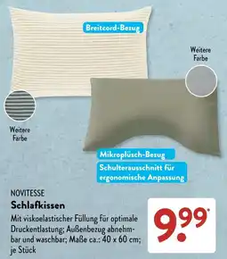 Aldi Süd NOVITESSE Schlafkissen Angebot