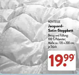 Aldi Süd NOVITESSE Jacquard-Satin-Steppbett Angebot