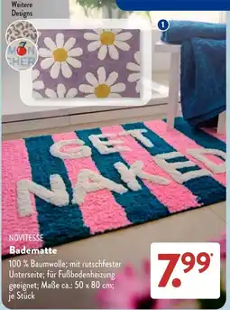 Aldi Süd NOVITESSE Badematte Angebot