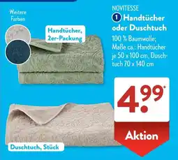 Aldi Süd NOVITESSE Handtücher oder Duschtuch Angebot