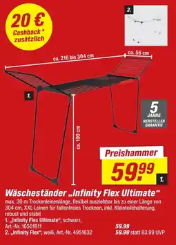 toom Baumarkt Wäscheständer "Infinity Flex Ultimate" Angebot